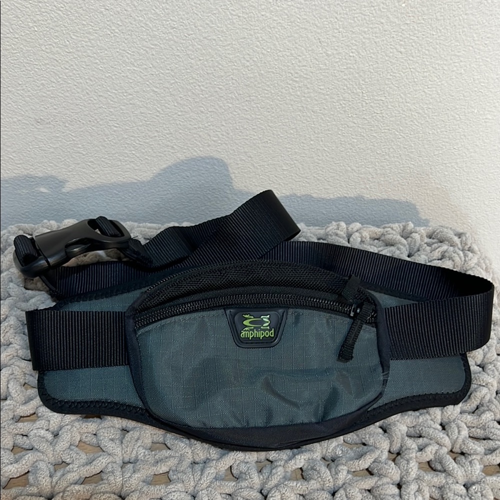 Amphipod Black and Gray Men's Waist Bag
